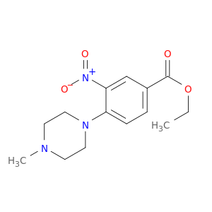Benzoic acid, 4-(4-methyl-1-piperazinyl)-3-nitro-, ethyl ester