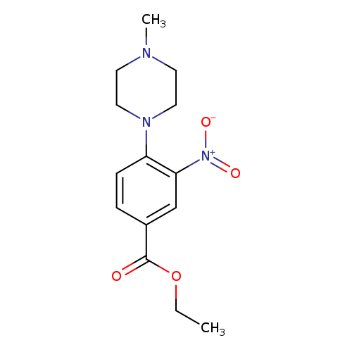 Benzoic acid, 4-(4-methyl-1-piperazinyl)-3-nitro-, ethyl ester