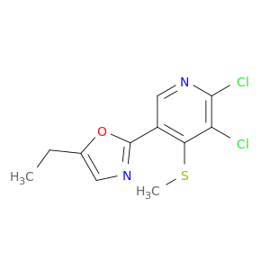 Pyridine, 2,3-dichloro-5-(5-ethyl-2-oxazolyl)-4-(methylthio)-