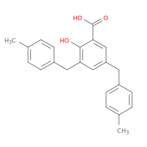 Benzoic acid, 2-hydroxy-3,5-bis[(4-methylphenyl)methyl]-