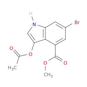 甲基3-(乙酰氧基)-6-溴-1H-吲哚-4-羧酸盐