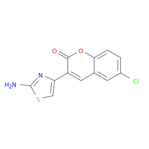 2H-1-Benzopyran-2-one, 3-(2-amino-4-thiazolyl)-6-chloro-