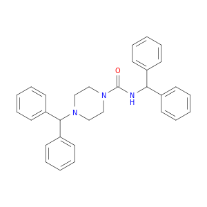 1-Piperazinecarboxamide, N,4-bis(diphenylmethyl)-