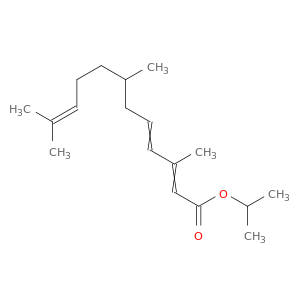 2,4,10-Dodecatrienoic acid, 3,7,11-trimethyl-, 1-methylethyl ester