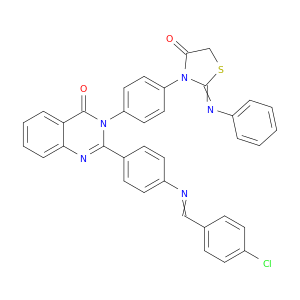 2-(4-((4-CHLOROBENZYLIDENE)AMINO)PHENYL)-3-(4-(4-OXO-2-(PHENYLIMINO)-1,3-THIAZOLIDIN-3-YL)PHENYL)-4(3H)-QUINAZOLINONE
