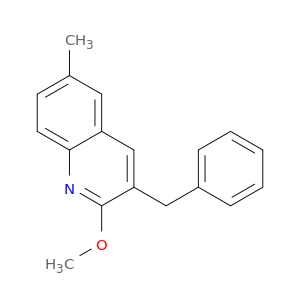 Quinoline, 2-methoxy-6-methyl-3-(phenylmethyl)-