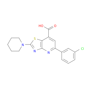 5-(3-氯苯基)-2-(1-哌啶基)噻唑[4,5-B]吡啶-7-羧酸
