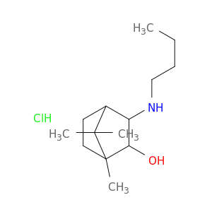Bicyclo[2.2.1]heptan-2-ol,3-(butylamino)-1,7,7-trimethyl-, hydrochloride (1:1)