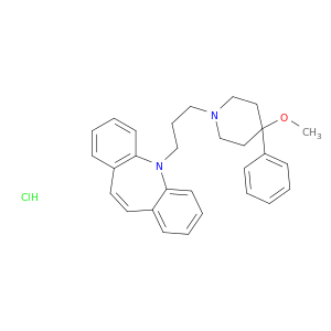 5H-Dibenz[b,f]azepine,5-[3-(4-methoxy-4-phenyl-1-piperidinyl)propyl]-, hydrochloride (1:1)