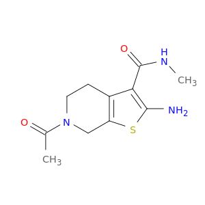 6-acetyl-2-amino-N-methyl-4,5,6,7-tetrahydrothieno[2,3-c]pyridine-3-carboxamide