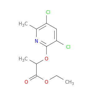Propanoic acid, 2-[(3,5-dichloro-6-methyl-2-pyridinyl)oxy]-, ethyl ester