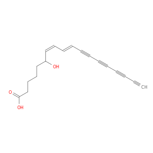 7,9-Octadecadiene-11,13,15,17-tetraynoicacid, 6-hydroxy-, (7Z,9E)-