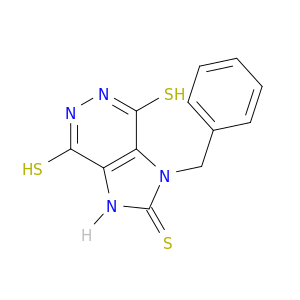 2H-IMIDAZO[4,5-D]PYRIDAZINE-2-THIONE, 1,3-DIHYDRO-4,7-DIMERCAPTO-1-(PHENYLMETHYL)-