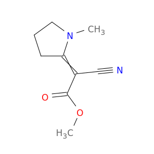 Acetic acid, cyano(1-methyl-2-pyrrolidinylidene)-, methyl ester