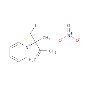 Pyridinium, 1-[1-(iodomethyl)-1,2-dimethyl-2-propenyl]-, nitrate