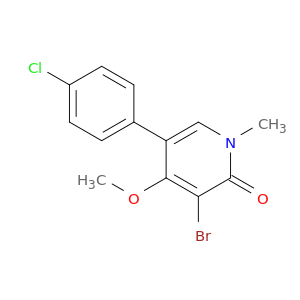 2(1H)-Pyridinone, 3-bromo-5-(4-chlorophenyl)-4-methoxy-1-methyl-