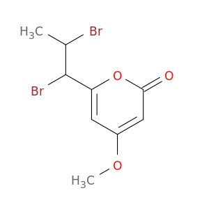2H-Pyran-2-one, 6-(1,2-dibromopropyl)-4-methoxy-