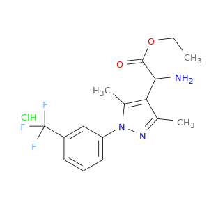 Ethyl 2-Amino-2-{3,5-dimethyl-1-[3-(trifluoromethyl)phenyl]-1H-pyrazol-4-yl}acetate Hydrochloride