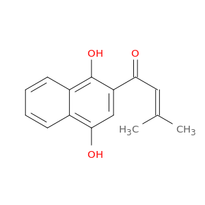 2-Buten-1-one, 1-(1,4-dihydroxy-2-naphthalenyl)-3-methyl-