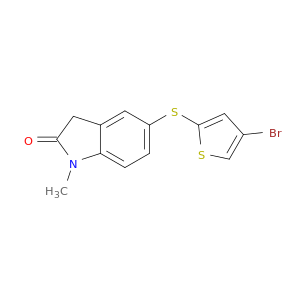 2H-INDOL-2-ONE, 5-[(4-BROMO-2-THIENYL)THIO]-1,3-DIHYDRO-1-METHYL-