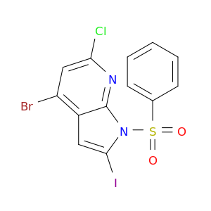 4-溴-6-氯-2-碘-1-(苯磺酰基)-1H-Pyrrolo[2,3-B]吡啶