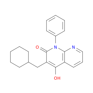 1,8-Naphthyridin-2(1H)-one, 3-(cyclohexylmethyl)-4-hydroxy-1-phenyl-