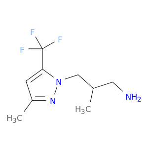 2-Methyl-3-[3-methyl-5-(trifluoromethyl)-1H-pyrazol-1-yl]propan-1-amine