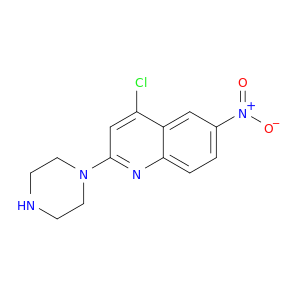 Quinoline,4-chloro-6-nitro-2-(1-piperazinyl)-