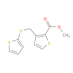 2-Thiophenecarboxylic acid, 3-[(2-thienylthio)methyl]-, methyl ester