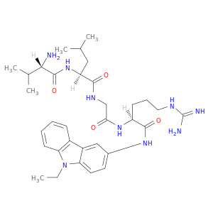 L-Argininamide, L-valyl-L-leucylglycyl-N-(9-ethyl-9H-carbazol-3-yl)-