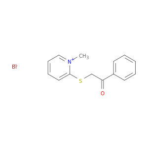 Pyridinium, 1-methyl-2-[(2-oxo-2-phenylethyl)thio]-, bromide