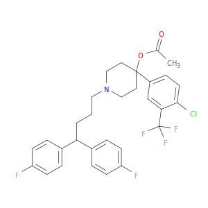 4-哌啶醇,1-[4,4-双(4-氟苯基)丁基]-4-[4-氯-3-(三氟甲基)苯基]-,乙酸盐(1：1)