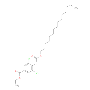 Benzoic acid, 3,5-dichloro-4-[[(pentadecyloxy)carbonyl]oxy]-, ethyl ester