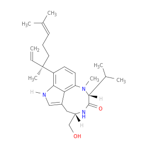 (2r,5s)-9-[(3r)-3,7-dimethylocta-1,6-dien-3-yl]-5-(hydroxymethyl)-1-methyl-2-(propan-2-yl)-1,2,4,5,6,8-hexahydro-3h-[1,4]diazonino[7,6,5-cd]indol-3-one