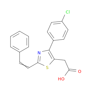 2-[4-(4-chlorophenyl)-2-[(E)-2-phenylethenyl]-1,3-thiazol-5-yl]acetic acid