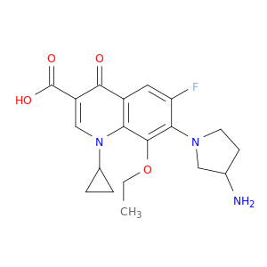 7-(3-aminopyrrolidin-1-yl)-1-cyclopropyl-8-ethoxy-6-fluoro-4-oxo-1,4-dihydroquinoline-3-carboxylic acid