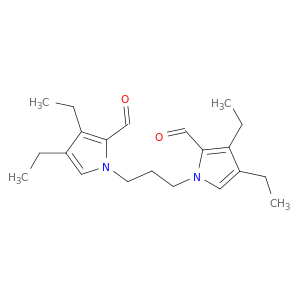 1H-Pyrrole-2-carboxaldehyde, 1,1'-(1,3-propanediyl)bis[3,4-diethyl-