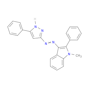 1H-Indole, 1-methyl-2-phenyl-3-[(5-phenyl-1H-pyrazol-3-yl)azo]-