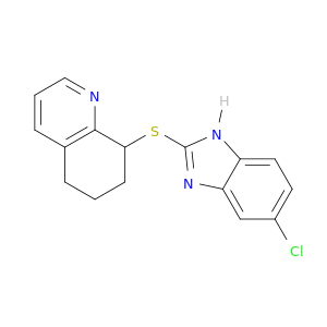 Quinoline, 8-[(5-chloro-1H-benzimidazol-2-yl)thio]-5,6,7,8-tetrahydro-