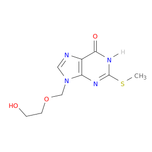 6H-Purin-6-one, 1,9-dihydro-9-[(2-hydroxyethoxy)methyl]-2-(methylthio)-