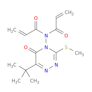 N-(3-methylsulfanyl-5-oxo-6-tert-butyl-1,2,4-triazin-4-yl)-N-prop-2-enoyl-prop-2-enamide