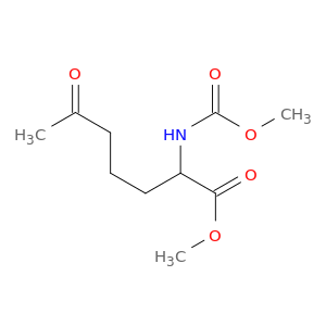 Heptanoic acid, 2-[(methoxycarbonyl)amino]-6-oxo-, methyl ester