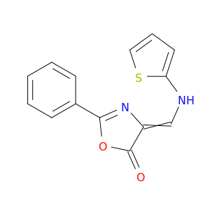 5(4H)-Oxazolone, 2-phenyl-4-[(2-thienylamino)methylene]-