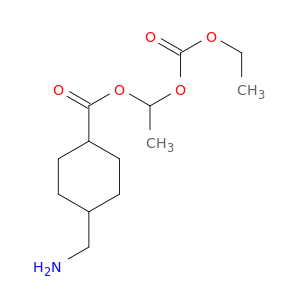 Cyclohexanecarboxylicacid, 4-(aminomethyl)-, 1-[(ethoxycarbonyl)oxy]ethyl ester, trans-