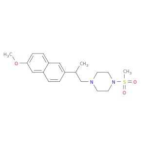 Piperazine,1-[2-(6-methoxy-2-naphthalenyl)propyl]-4-(methylsulfonyl)-