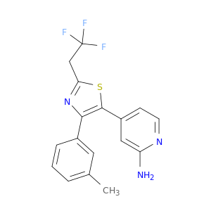 4-[4-(3-METHYLPHENYL)-2-(2,2,2-TRIFLUOROETHYL)-1,3-THIAZOL-5-YL]-2-PYRIDYLAMINE