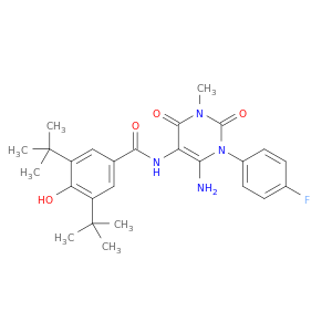 Benzamide,N-[6-amino-1-(4-fluorophenyl)-1,2,3,4-tetrahydro-3-methyl-2,4-dioxo-5-pyrimidinyl]-3,5-bis(1,1-dimethylethyl)-4-hydroxy-