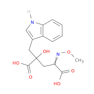 Pentanedioic acid, 2-hydroxy-2-(1H-indol-3-ylmethyl)-4-(methoxyimino)-