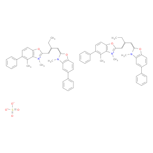 Benzoxazolium,3-甲基-2-[2-[(3-甲基-5-苯基-2(3H)-苯并恶唑基)甲基]-1-丁烯-1-基]-5-苯基-甲基硫酸甲酯(1：1)