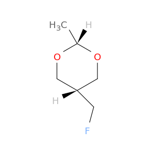 1,3-Dioxane, 5-(fluoromethyl)-2-methyl-, cis-